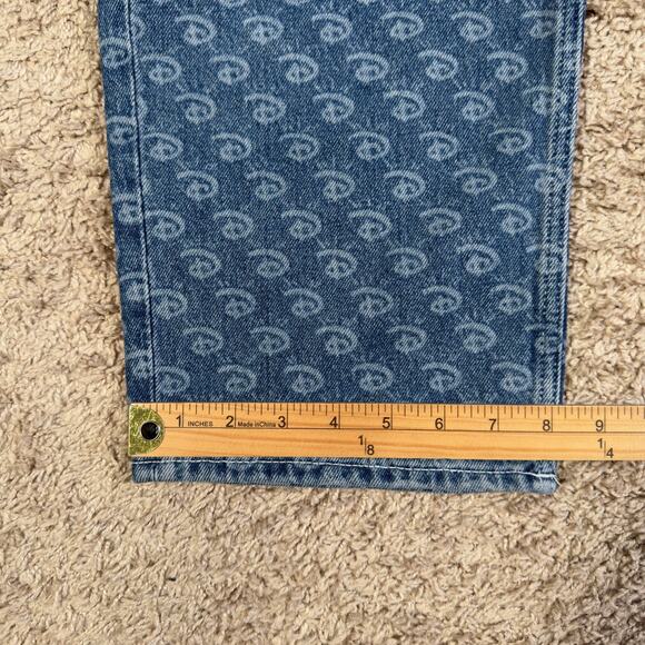 H&M Disney 100 X Monogram Jeans Loose Straight Leg Men 30X32 EUC Rare Light Wash - Picture 7 of 11
